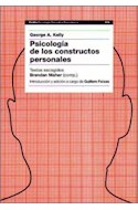 Papel PSICOLOGIA DE LOS CONSTRUCTOS PERSONALES (PSICOLOGIA PSIQUIATRIA PSICOTERAPIA 15205)