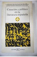 Papel CREACION Y PUBLICO EN LA LITERATURA ESPAÑOLA