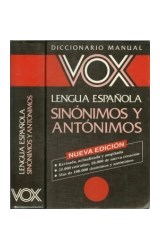 Papel DICCIONARIO MANUAL VOX LENGUA ESPAÑOLA SINONIMOS Y ANTO