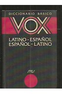 Papel DICCIONARIO BASICO VOX LATINO ESPAÑOL ESPAÑOL LATINO