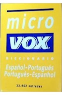 Papel MICRO VOX DICCIONARIO ESPAÑOL PORTUGUES PORTUGUES ESPAÑOL