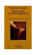 Papel ZIBALDONE DE PENSAMIENTOS (COLECCION MARGINALES)