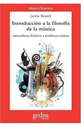 Papel INTRODUCCION A LA FILOSOFIA DE LA MUSICA ANTECEDENTES HISTORICOS Y PROBLEMAS ESTETICOS