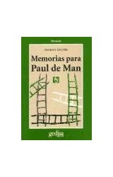 Papel MEMORIAS PARA POUL DE MAN (COLECCION FILOSOFIA SERIE CLADEMA)