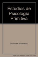 Papel ESTUDIOS DE PSICOLOGIA PRIMITIVA (PAIDOS BASICA 32006)