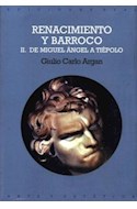 Papel RENACIMIENTO Y BARROCO II DE MIGUEL ANGEL A TIEPOLO (ARTE Y ESTETICA)