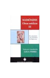 Papel OBRAS MEDICAS III EL COMENTARIO A LOS AFORISMOS DE HIPO  CRATES MAIMONIDES