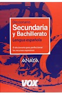 Papel DICCIONARIO SECUNDARIA Y BACHILLERATO LENGUA ESPAÑOLA (  CARTONE)