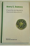 Papel ACERTIJO DEL MANDARIN Y OTRAS DIVERSIONES MATEMATICAS