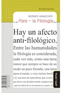 Papel PARA LA FILOLOGIA HAY UN AFECTO ANTI-FILOLOGICO / 95 TESIS SOBRE LA FILOLOGIA