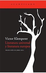 Papel LITERATURA UNIVERSAL Y LITERATURA EUROPEA (COLECCION CUADERNOS 43)