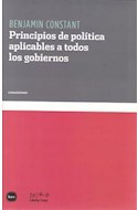 Papel PRINCIPIOS DE POLITICA APLICABLES A TODOS LOS GOBIERNOS  (COLECCION CONOCIMIENTO)