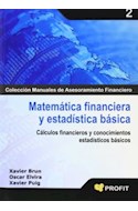 Papel MATEMATICA FINANCIERA Y ESTADISTICA BASICA (COLECCION MANUALES DE ASESORAMIENTO FINANCIERO)