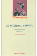 Papel NIHILISMO EUROPEO FRAGMENTOS POSTUMOS (OTOÑO 1887)