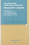Papel MAQUIAVELO Y ESPAÑA MAQUIAVELISMO Y ANTIMAQUIAVELISMO EN LA CULTURA ESPAÑOLA...