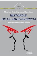 Papel HISTORIAS DE LA ADOLESCENCIA EXPERIENCIAS EN TERAPIA FA  MILIAR (COLECCION TERAPIA FAMILIAR)