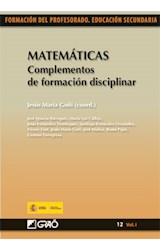 Papel MATEMATICAS COMPLEMENTOS DE FORMACION DISCIPLINAR (FORMACION DEL PROFESORADO EDUCACION SECUNDARIO)