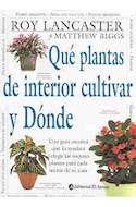 Papel QUE PLANTAS DE INTERIOR CULTIVAR Y DONDE (CARTONE)