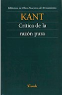Papel CRITICA DE LA RAZON PURA (OBRAS MAESTRAS DEL PENSAMIENTO 17)