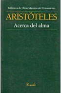 Papel ACERCA DEL ALMA (BIBLIOTECA DE OBRAS MAESTRAS DEL PENSAMIENTO 48)