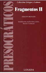 Papel FRAGMENTOS II [EDICION BILINGUE GRIEGO - ESPAÑOL] (COLECCION GRIEGOS Y LATINOS)