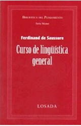 Papel CURSO DE LINGUISTICA GENERAL (BIBLIOTECA DEL PENSAMIENT  O) (SERIE MENOR)