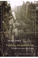 Papel PALABRAS ESCANDALOSAS LA ARGENTINA DEL CENTENARIO (NARRATIVAS)