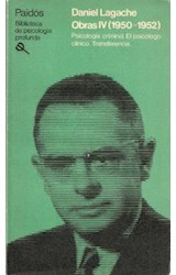 Papel OBRAS IV 1950-1952 PSICOLOGIA CRIMINAL (BIBLIOTECA DE PSICOLOGIA PROFUNDA 10084)