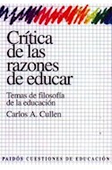 Papel CRITICA DE LAS RAZONES DE EDUCAR (CUESTIONES 53015)