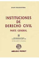 Papel INSTITUCIONES DE DERECHO CIVIL PARTE GENERAL II