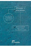 Papel ESTADO Y SOCIEDAD ALGUNAS REFLEXIONES SOBRE LA POLITICA (COLECCION DERECHO)