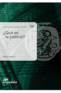 Papel QUE ES LA JUSTICIA (COLECCION CIENCIA JOVEN 39)