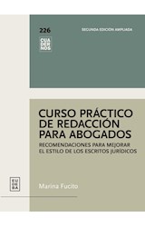 Papel CURSO PRACTICO DE REDACCION PARA ABOGADOS (COLECCION CUADERNOS 226)