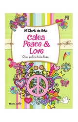 Papel CALCA PEACE & LOVE COPIA Y COLOREA LINDOS DIBUJOS (MI DIARIO DE ARTE) (RUSTICO)