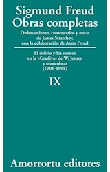 Papel OBRAS COMPLETAS 9 (1906-1908) EL DELIRIO Y LOS SUEÑOS EN LA GRADIVA DE W. JENSEN Y OTRAS OBRAS