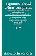 Papel OBRAS COMPLETAS 14 (1914-1916) CONTRIBUCION A LA HISTORIA DEL MOVIMIENTO PSICOANALITICO
