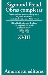 Papel OBRAS COMPLETAS 18 (1920-1922) MAS ALLA DEL PRINCIPIO DE PLACER PSICOLOGIA DE LAS MASAS Y ANALISIS