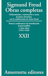 Papel OBRAS COMPLETAS 22 (1932-1936) NUEVAS CONFERENCIAS DE INTRODUCCION AL PSICOANALISIS Y OTRAS OBRAS