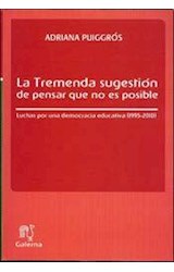 Papel TREMENDA SUGESTION DE PENSAR QUE NO ES POSIBLE LUCHAS P  OR UNA DEMOCRACIA EDUCATIVA (1995-2
