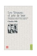 Papel LEO STRAUSS EL ARTE DE LEER (COLECCION FILOSOFIA)