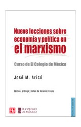 Papel NUEVE LECCIONES SOBRE ECONOMIA Y POLITICA EN EL MARXISMO CURSO DE EL COLEGIO DE MEXICO