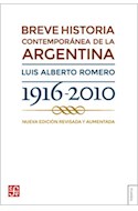 Papel BREVE HISTORIA CONTEMPORANEA DE LA ARGENTINA (NUEVA EDICION REVISADA Y AUMENTADA)