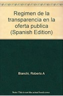 Papel REGIMEN DE LA TRANSPARENCIA EN LA OFERTA PUBLICA