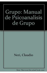 Papel GRUPO MANUAL DE PSICOANALISIS DE GRUPO