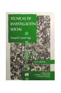 Papel TECNICAS DE INVESTIGACION SOCIAL (COLECCION POLITICA - SERVICIOS Y TRABAJO SOCIAL)
