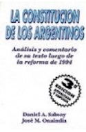 Papel CONSTITUCION DE LOS ARGENTINOS ANALISIS Y COMENTARIO DE