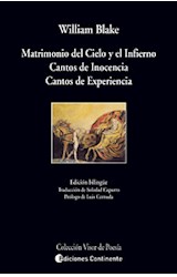 Papel MATRIMONIO DEL CIELO Y EL INFIERNO / CANTOS DE INOCENCI  A / CANTOS DE EXPERIENCIA (BILINGUE