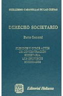 Papel DERECHO SOCIETARIO PARTE GENERAL FUSIONES Y OTRAS ACTOS DE CONCENTRACION SOCIETARIA