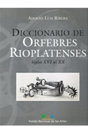 Papel DICCIONARIO DE ORFEBRES RIOPLATENSES SIGLOS XVI AL XX