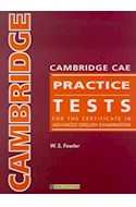 Papel CAMBRIDGE CAE PRACTICE TESTS STUDENT'S FOR THE CERTIFIC